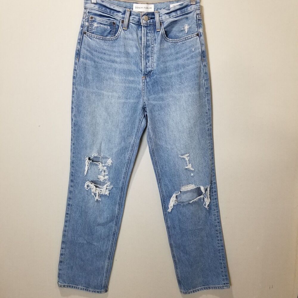Denim Forum Jeans 26 29L The Joni High Rise Loose Button Fly Aritzia RCX10-6727B - Picture 12 of 12